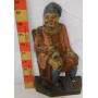 Cast-iron doorstop Man with mug