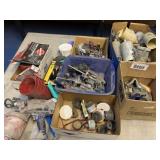 lot of paint sprayers and parts