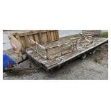 2 Axel Snowmobile Trailer w/Wooden Bed