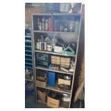 Metal Shelf with Contents - Glues, Gauges, ï¿½