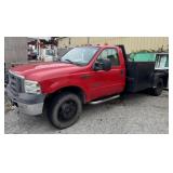 Red Ford F-450 Super Duty,  4wd Diesel truck