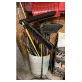 large lot of long handle tools