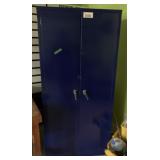 metal storage cabinet with shelves
