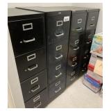 4 Metal 4 drawer filing cabinets