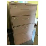brown lateral 5 drawer file cabinet