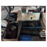 lot of drill bits, drill, saw blades, tap & die se