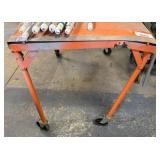 Metal Table on Wheels 54"L x 30"W x 34"H Bent Legs