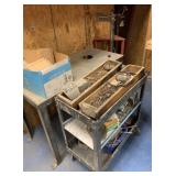 Cart, Stands and table with hardware