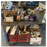 Cart w/ contents-  PVC, Door Handles & others