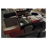 10 empty tool boxes