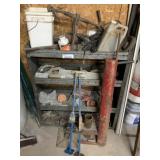 contents of shelf; mason tools, load locks +