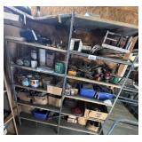 2 Metal Shelves with Contents - Saw Blades, ï¿½