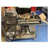 Cart with contents Motor, Tools, Parts and more