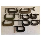 lot of 9 C Clamps