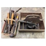 lot-Drill Bits/Wood Carrier w/ Torch - others