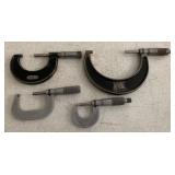 4 Micrometers-Starrett, Brown & Sharpe
