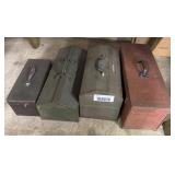 4 Empty Tool Boxes