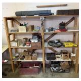 Wooden Shelf w/ Contents