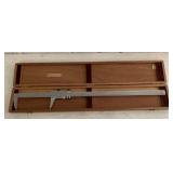 26" Starrett Vernier Calipers w/ Wooden Case