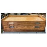 Wooden 2 Drawer Toolbox