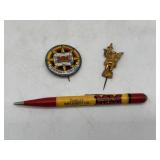 Minneapolis Moline Pins and Pencil