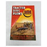 Minneapolis Moline Disc Plows Brochure