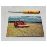 Massey Harris Screwdriver and Postcard