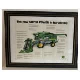 Framed John Deere Super Power Advertisement