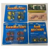 5 pcs- Ertl John Deere, Case, Farmall Sets