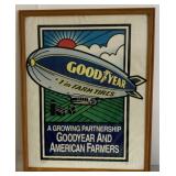 Framed Goodyear Farm Tires Advertisement