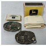 4 pcs-John Deere Buckles/Decal/others