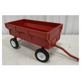 Metal Red Wagon w/ White Wheels