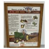 Framed John Deere 50/60 Advertisement