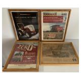 4 Framed Case IH/New Holland Advertisements