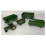 5 pcs-John Deere Tractor, Wagons