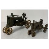 2 Cast Iron John Deere OP Tractors