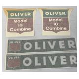 4 Unused Oliver Decals-Model 18 Combine, other