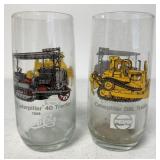 lot of 2 Pepsi Caterpillar 40/D8L Glasses