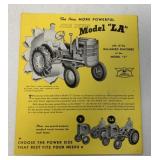 John Deere Model LA Tractor Brochure