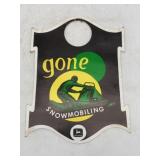 John Deere "Gone Snowmobiling" Door Hanger