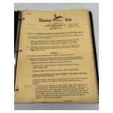 John Deere "Deere Log"s in binder