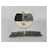 John Deere Front Grill Badge and Chemical Calculat