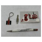 IH Key Chain, Cutaway Card, Pen, and Toy Muffler