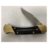 White Farm Equipment Pocket Knife