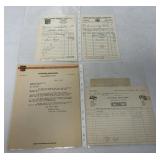 (8) Oliver & John Deere Dealer Invoices