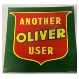 Contemporary Tin Oliver Sign Single Sided