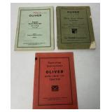 (3) Oliver Price Lists/Operating Instruction Books
