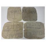 lot of 4 Oliver/White Cloth Hand Rags