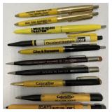 Lot of 10 Caterpillar Pens and Pencils