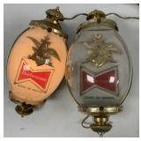 pair of Budweiser wall sconces